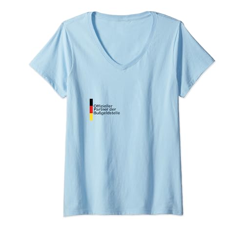 Damen Offizieller Partner der Bußgeldstelle T-Shirt mit V-Ausschnitt von Offizieller Sponsor der Bußgeldstelle Geschenk