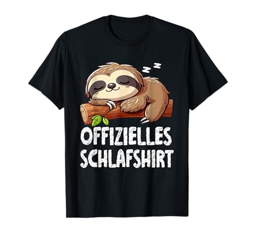 Offizielles Schlafshirt Herren Damen Kinder Faultier Lustig T-Shirt von Offizielles Schlafshirt Faultier Geschenke
