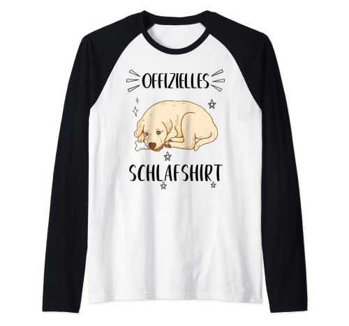 Offizielles Schlafshirt Hund Labrador Mama Schlafanzug Raglan von Offizielles Schlafshirt Hund Labrador