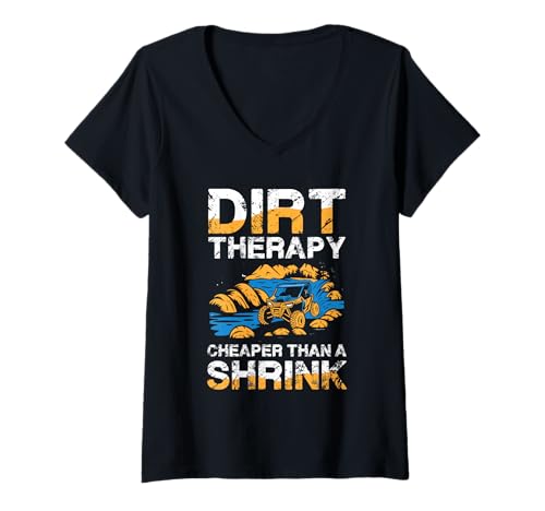 Damen Offroad-Abenteuer für einen Offroad-Fahrer-Spaß T-Shirt mit V-Ausschnitt von Offroad Adventure Fun