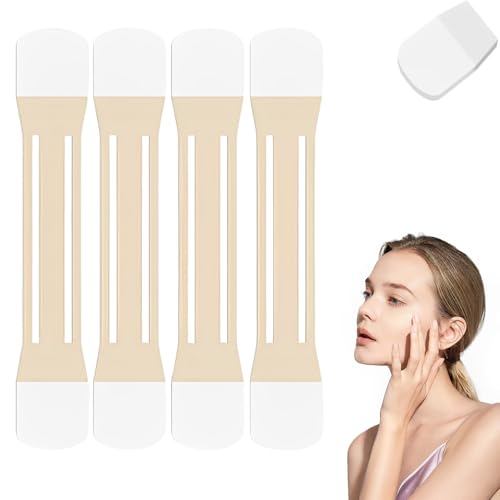 Onconsumer Face Neck Lifting Tape, Instant Lifting & Firming Invisible Neck Tape, Necks Each Box Contains with 4 Elastic Bands and 20 Replacement Patch for Necks Face Jaw (4PCS) von Oforest