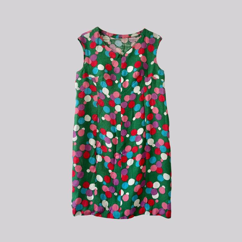 Vintage 70Er Slip-In Kleid Bunt/L Xl Gemustert von OftimespastvintageAT