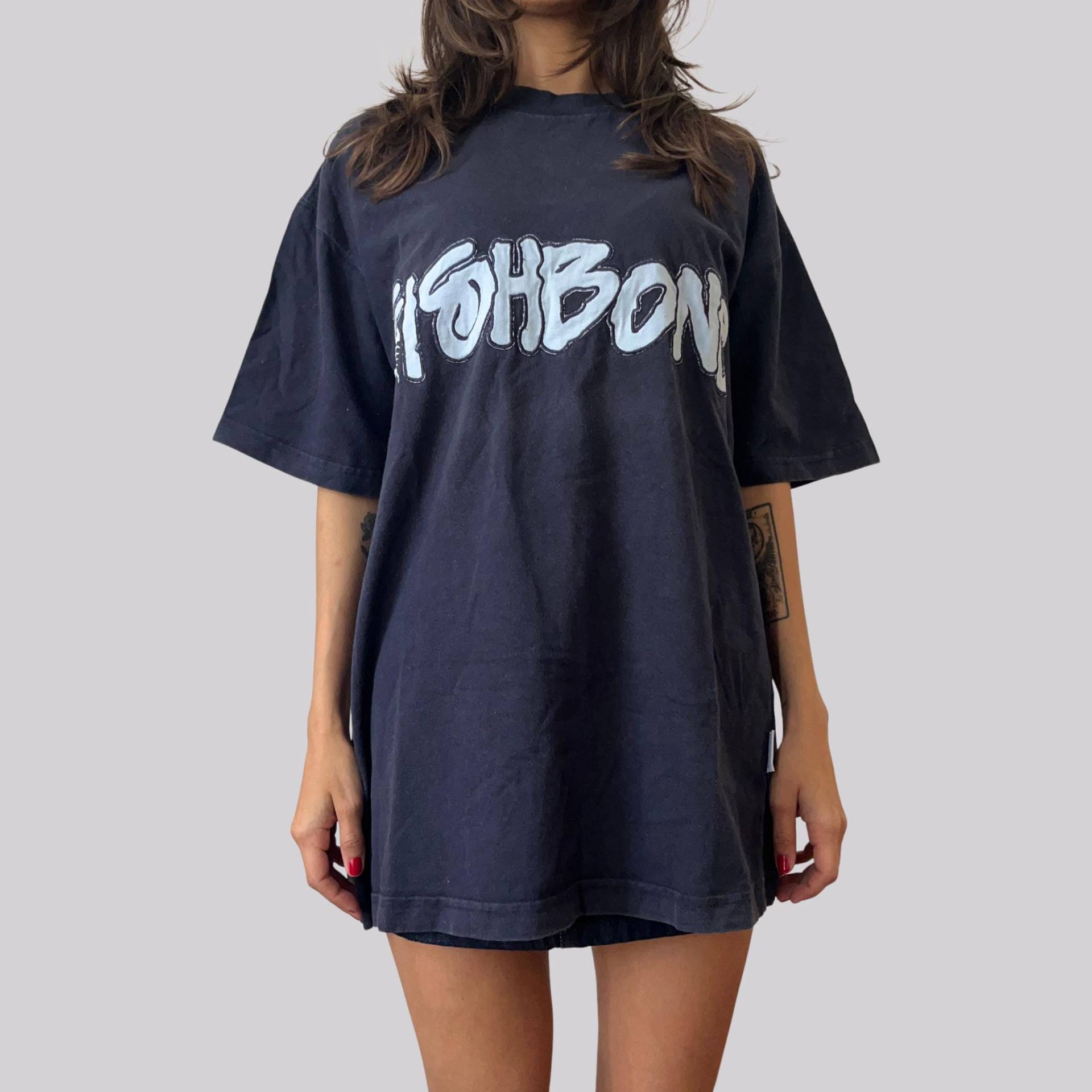 Vintage 90Er/Y2K T-Shirt/Navy Blau M Baumwolle Fishbone von OftimespastvintageAT