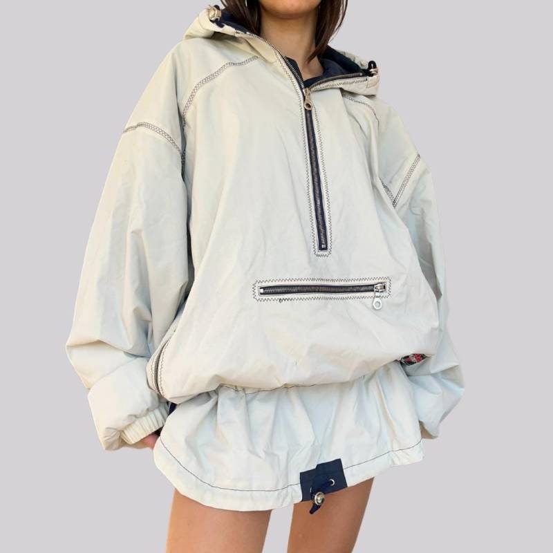 Vintage 90Er Skijacke Anorak Salewa/Offwhite Creme Navyblau Xxl Winterjacke Wasserfest von OftimespastvintageAT