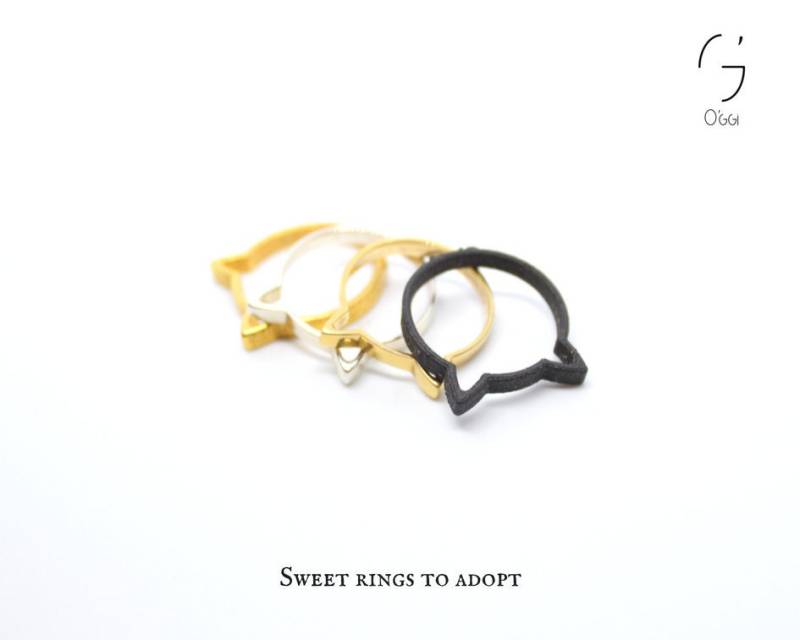 Metallring - Gedruckt, Hergestellt in Belgien, Anpassbare 3D Katzen Metallring - Gedruckt, Hergestellt in Belgien, Anpassbare 3D Katzen von OggiStore