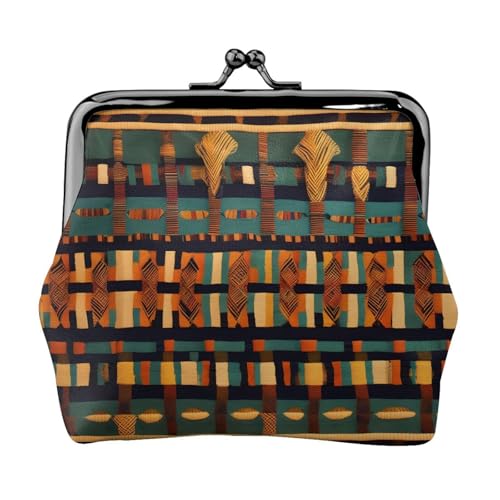 Afrikanische klassische gewebte Münzgeldbörse, kleine Reisetasche, Aufbewahrungstasche für Wochenendausflüge und Geschäftsreisen, Schwarz , Einheitsgröße, Münztasche von Ogniwo