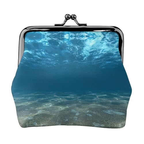 Blue Ocean Sea Wavy Seascape Coin Purse Small Travel Kit Storage Pouch for Weekend Getaways and Business Trips, Schwarz , Einheitsgröße, Münztasche von Ogniwo