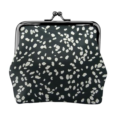 Geldbörse mit Leopardenmuster, klein, Aufbewahrungstasche für Wochenendausflüge und Geschäftsreisen, Schwarz und Weiß, Schwarz , Einheitsgröße, Münztasche von Ogniwo