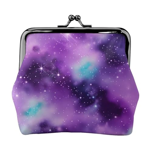 Magic Galaxy Sky Purple Coin Purse Small Travel Kit Storage Pouch for Weekend Getaways and Business Trips, Schwarz , Einheitsgröße, Münztasche von Ogniwo