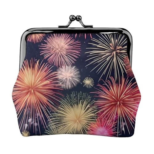 Schöne Feuerwerk-Münzgeldbörse, kleine Reisetasche für Wochenendausflüge und Geschäftsreisen, Schwarz , Einheitsgröße, Münztasche von Ogniwo