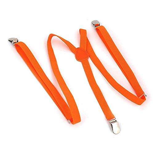 Ogquaton Y-Typ Hosenträger Verstellbare Hosen für Erwachsene Hosenträger Elastizität Sling Straps Clip für Erwachsene Orange von Ogquaton