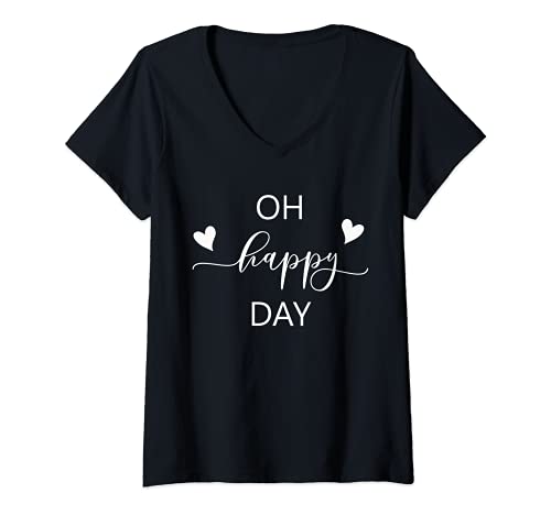 Damen Oh Happy Day Shirt,Today is a Good Day to Have a Great Day T-Shirt mit V-Ausschnitt Damen Oh Happy Day Shirt,Today is a Good Day to Have a Great Day T-Shirt mit V-Ausschnitt von Oh Happy Day TShirt for Women Mothers Day T Shirts