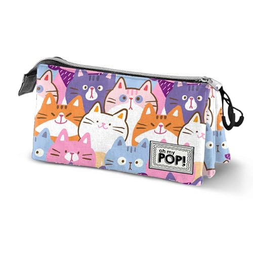 Oh My Pop Kittens-Dreifach Federmäppchen, Mehrfarbig, 23 x 11 cm von Oh My Pop!