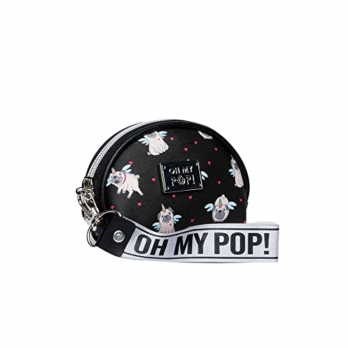 Oh My Pop! Pug-Oval Geldbörse, Schwarz von Oh My Pop!