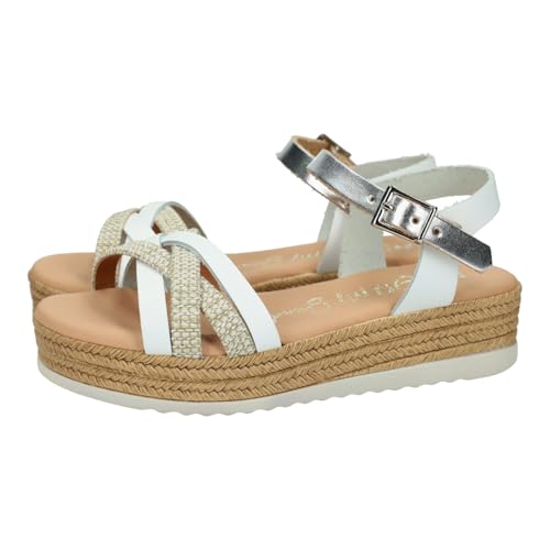 Oh! My Sandals 5524 Ledersandalen für Mädchen, Weiß, Schnalle, ideal für den Sommer, Keilsandalen für Mädchen, hergestellt in Spanien, weiß, 34 EU Oh! My Sandals 5524 Ledersandalen für Mädchen, Weiß, Schnalle, ideal für den Sommer, Keilsandalen für Mädchen, hergestellt in Spanien, weiß, 34 EU von Oh! My Sandals