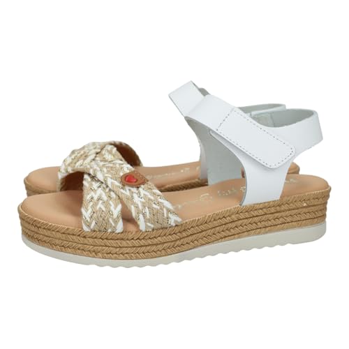 Oh! My Sandals 5528 Ledersandalen für Mädchen, Weiß, selbstklebendes Textilband, ideal für den Sommer, Keilsandalen für Mädchen, hergestellt in Spanien, weiß, 33 EU Oh! My Sandals 5528 Ledersandalen für Mädchen, Weiß, selbstklebendes Textilband, ideal für den Sommer, Keilsandalen für Mädchen, hergestellt in Spanien, weiß, 33 EU von Oh! My Sandals