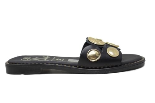Oh! My Sandals Selene 5785 flache Damensandalen in Schwarz – Damen, Schwarz , 37 EU von Oh! My Sandals