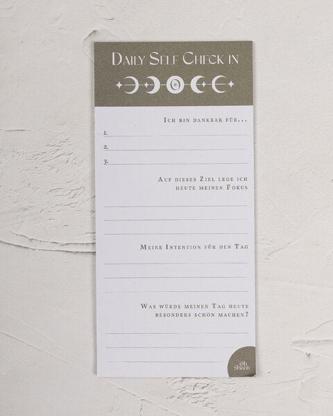 Oh Shanti Achtsamkeitsblock Daily Self Check in von Oh Shanti