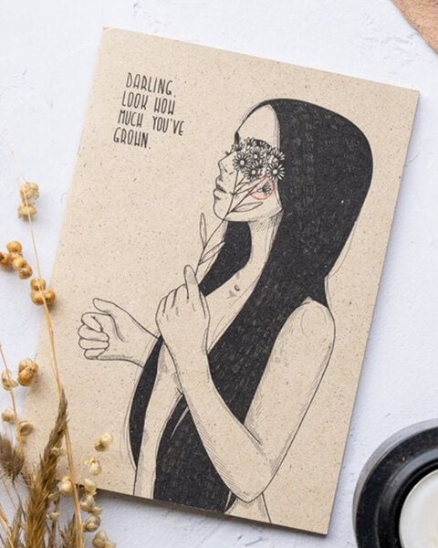 Oh Shanti Graspapier Notizheft "Look how much you`ve grown" von Oh Shanti