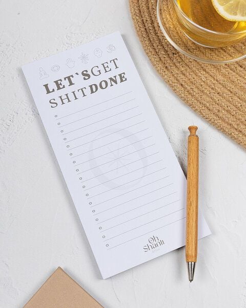 Oh Shanti To-Do Notizblock "Let's get shit done" Oh Shanti To-Do Notizblock "Let's get shit done" von Oh Shanti