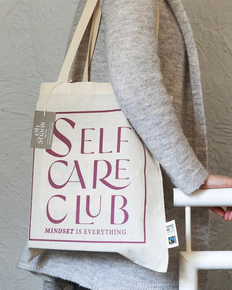 Oh Shanti Tragetasche Selfcare Club Jutebeutel Bio-Baumwolle, Nachhaltig produziert, vegan von Oh Shanti