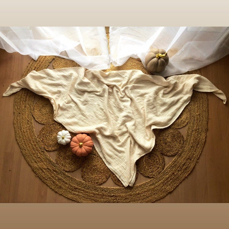 Großer Schal Aus Musselin Double Gauze | 130 cm X 100 % Baumwolle Ökotex Verschiedene Farben Großer Schal Aus Musselin Double Gauze | 130 cm X 100 % Baumwolle Ökotex Verschiedene Farben von OhElisie