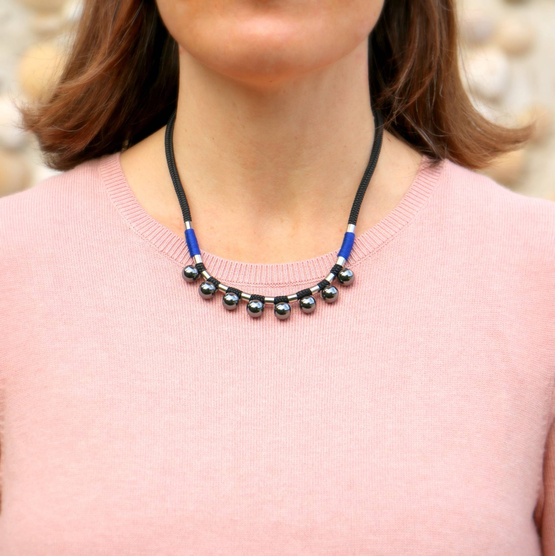 Moderne Hämatit Perlenkette von OhFunky2