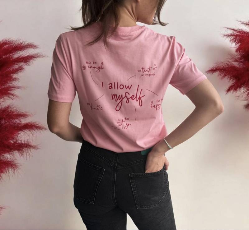 T-Shirt "I Allow Myself"/Shirt Mindset Frauenshirt Damen Mit Druck Geschenk Freundin von OhHalloDesigns