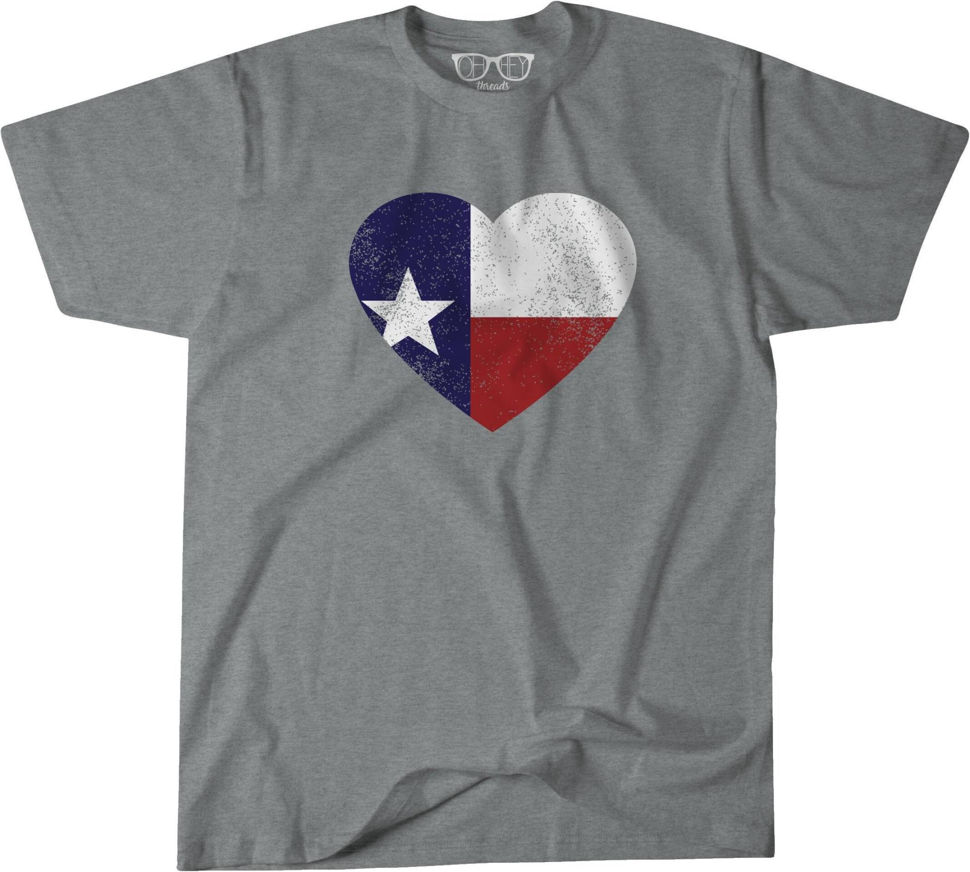 Herz Texas Flagge T-Shirt Weiche Baumwollmischung von OhHeyThreads