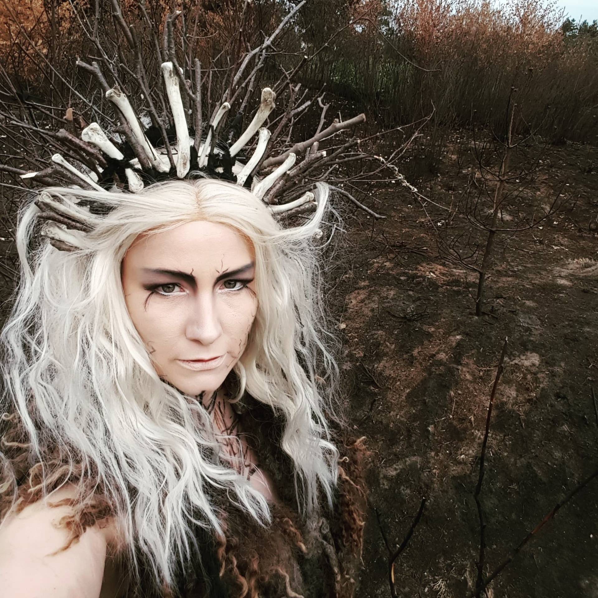Hexenkönigin Krone - Holz Und Knochen Pagan Folk Gothic Headpiece von OhMarisha