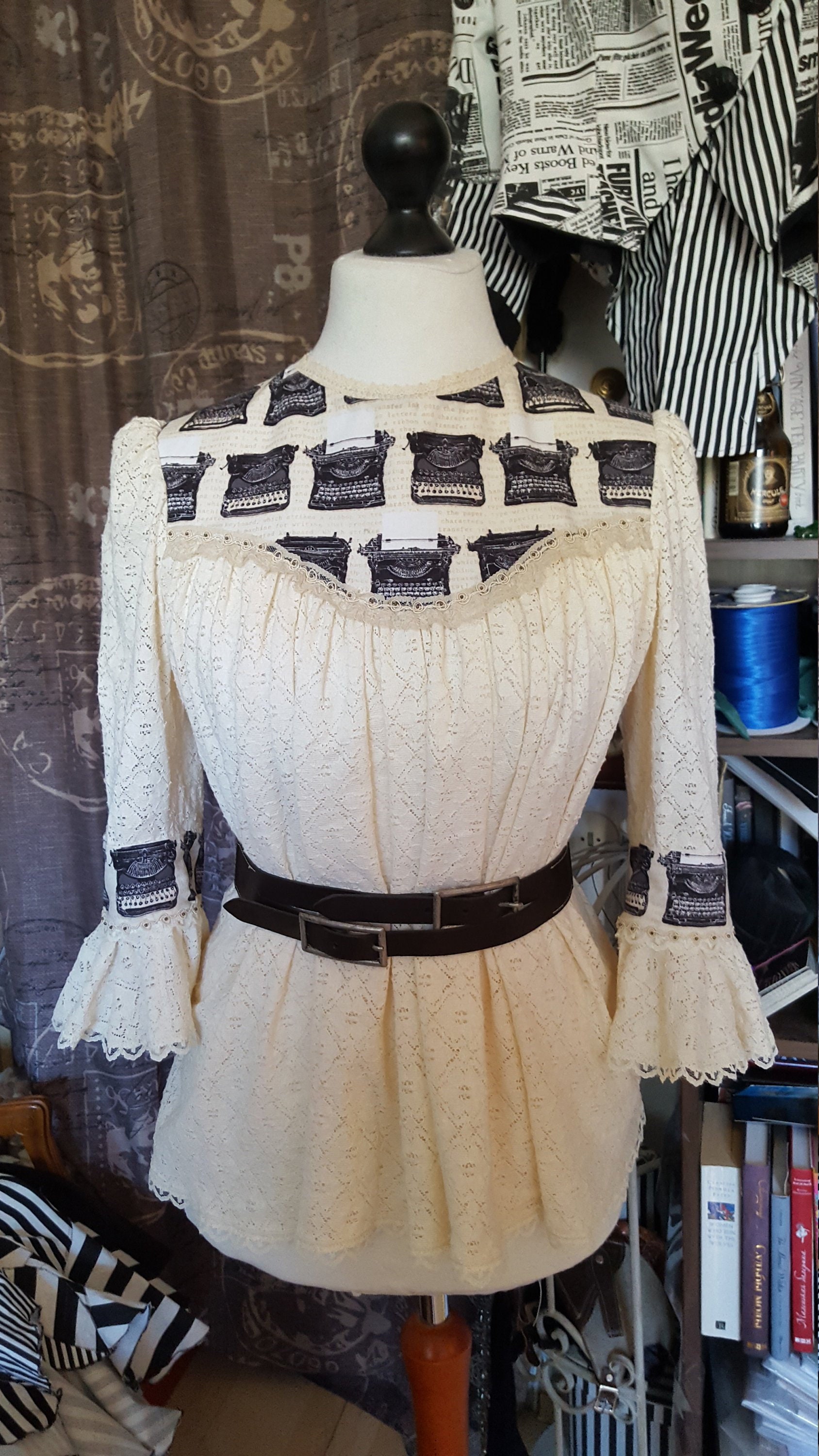 steampunk Bluse - Belle Epoque Viktorianisch Romantisch Gothic Jahrhundertwende von OhMarisha