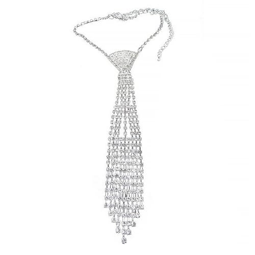 OhMill Unisex Luxus Strass Krawatte Halskette Glitzernd Schlips Diamant Kragen Hals Schmuck modisch Ornamente Geschenk Accessoires Kostüm Zubehör für Nachtclub show Disco Karneval Halloween OhMill Unisex Luxus Strass Krawatte Halskette Glitzernd Schlips Diamant Kragen Hals Schmuck modisch Ornamente Geschenk Accessoires Kostüm Zubehör für Nachtclub show Disco Karneval Halloween von OhMill