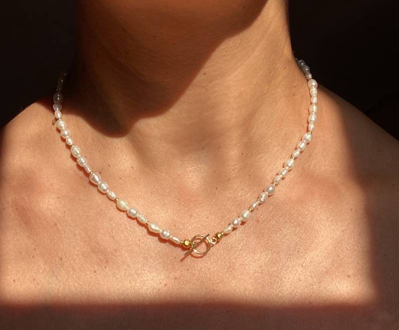 Halskette Aus Süßwasserperlen von OhMinaDecorandDesign