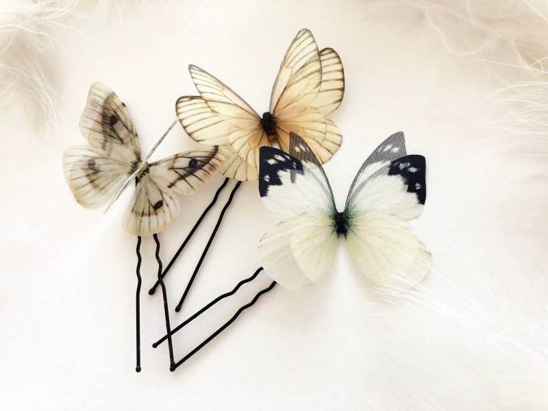 Handgemachte Haarnadeln Set Mit 3 Schmetterling Im Boho Chic Stil Perfekte Weihnachten Für Jeden Liebhaber von OhMyButterfly