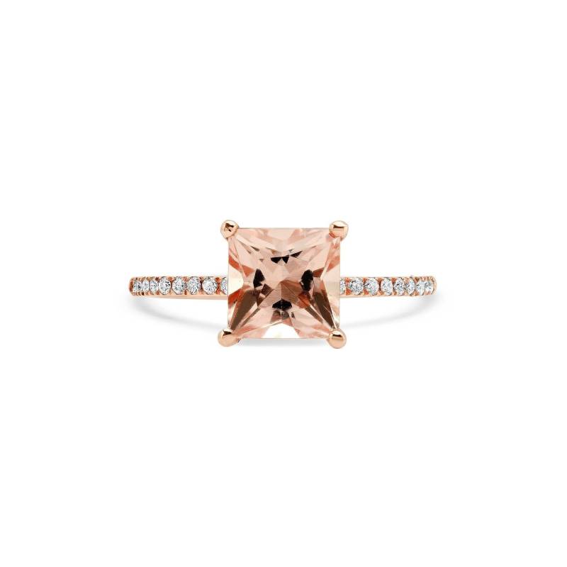 2 Ct. Princess Cut Morganit Ring/Eleganter Schmuck Verlobungsring Versprechensringe von OhMyChristine