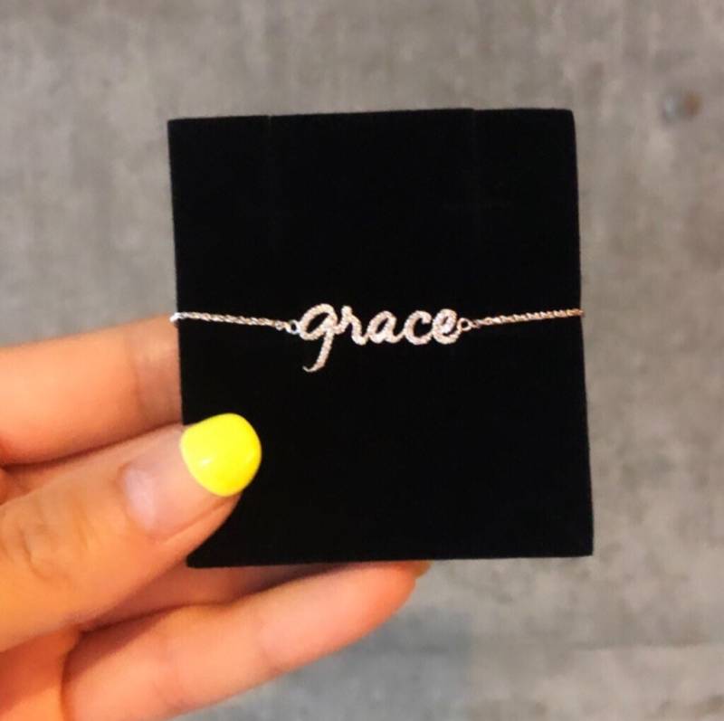 Diamant Benutzerdefinierte Namen Armband von OhMyChristine