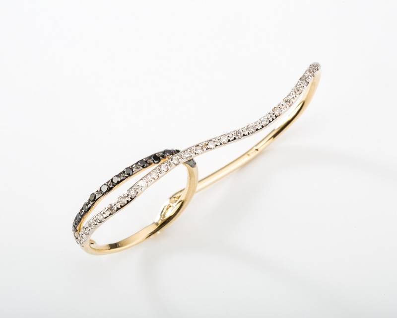 Diamant Zwei Fingerring/Ring Personalisierbar Ehering Geschenk Für Sie von OhMyChristine