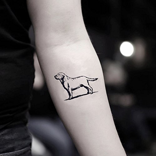Labrador Dog Temporary Fake Tattoo Sticker (Set of 2) von OhMyTat