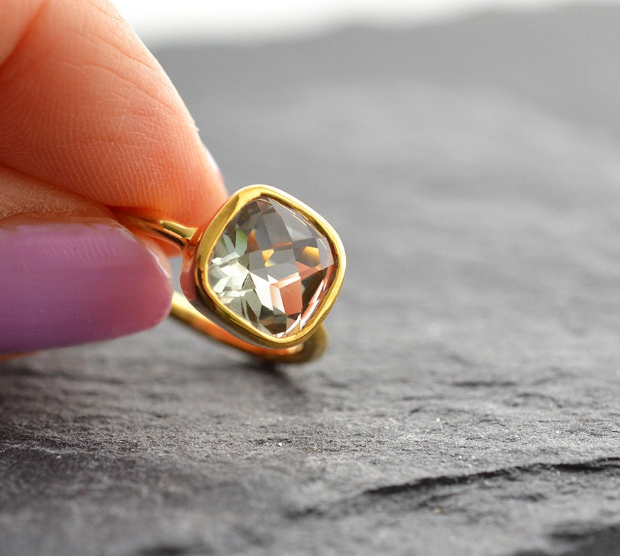 Citrin Ring, Edelstein Absteckringe, 18K Gold Vermeil Ring | 0187R Citrin Ring, Edelstein Absteckringe, 18K Gold Vermeil Ring | 0187R von OhSella