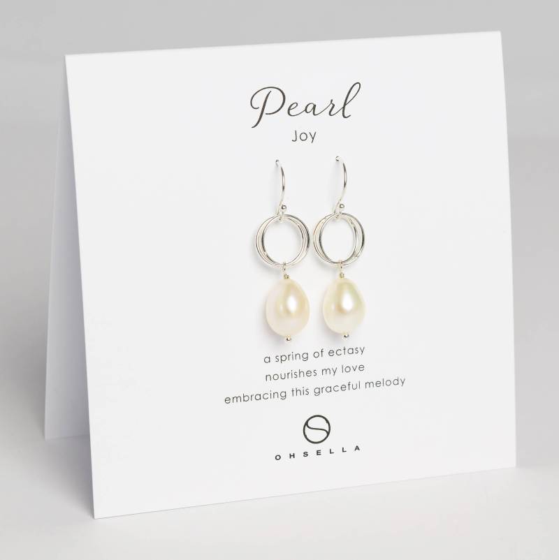 Süßwasserperlen Ohrringe, Brautjungfer Geschenk, Hochzeitsschmuck, Ohrringe | 0073E von OhSella