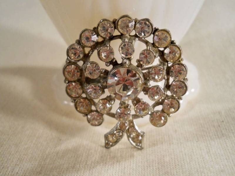 Klar Strass Runde Brosche von OhVera