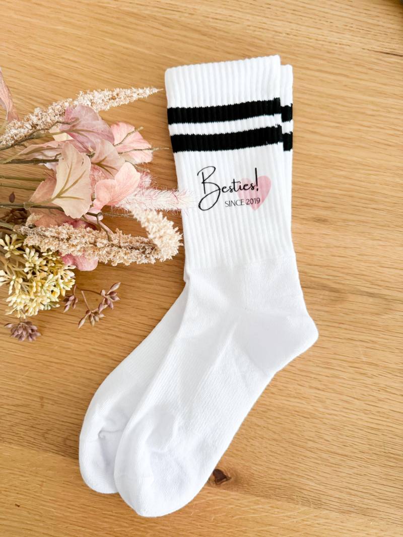 Socken Besties Statment | Personalisiert Geschenk Beste Freundin Personalisierte Geschenkidee Wunschtext von OhWunderwerk