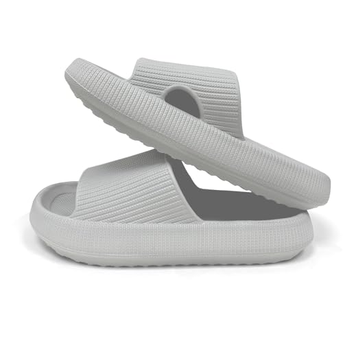 Ohiatn Cloud Slides für Damen und Herren, Hausschuhe, Duschschuhe, Kissen, Hausschuhe, bequem, gepolstert, Erholung, Duschpantoffel, dicke Sohle, rutschfest, schnell trocknend, Kissenschuhe Ohiatn Cloud Slides für Damen und Herren, Hausschuhe, Duschschuhe, Kissen, Hausschuhe, bequem, gepolstert, Erholung, Duschpantoffel, dicke Sohle, rutschfest, schnell trocknend, Kissenschuhe von Ohiatn