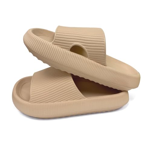 Ohiatn Cloud Slides für Damen und Herren, Hausschuhe, Duschschuhe, Kissen, Hausschuhe, bequem, gepolstert, Erholung, Duschpantoffel, dicke Sohle, rutschfest, schnell trocknend, Kissenschuhe Ohiatn Cloud Slides für Damen und Herren, Hausschuhe, Duschschuhe, Kissen, Hausschuhe, bequem, gepolstert, Erholung, Duschpantoffel, dicke Sohle, rutschfest, schnell trocknend, Kissenschuhe von Ohiatn