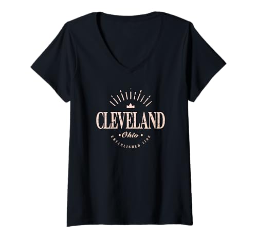 Damen Cleveland Ohio Modern - Cleveland OH T-Shirt mit V-Ausschnitt Damen Cleveland Ohio Modern - Cleveland OH T-Shirt mit V-Ausschnitt von Ohio Contemporary Designs