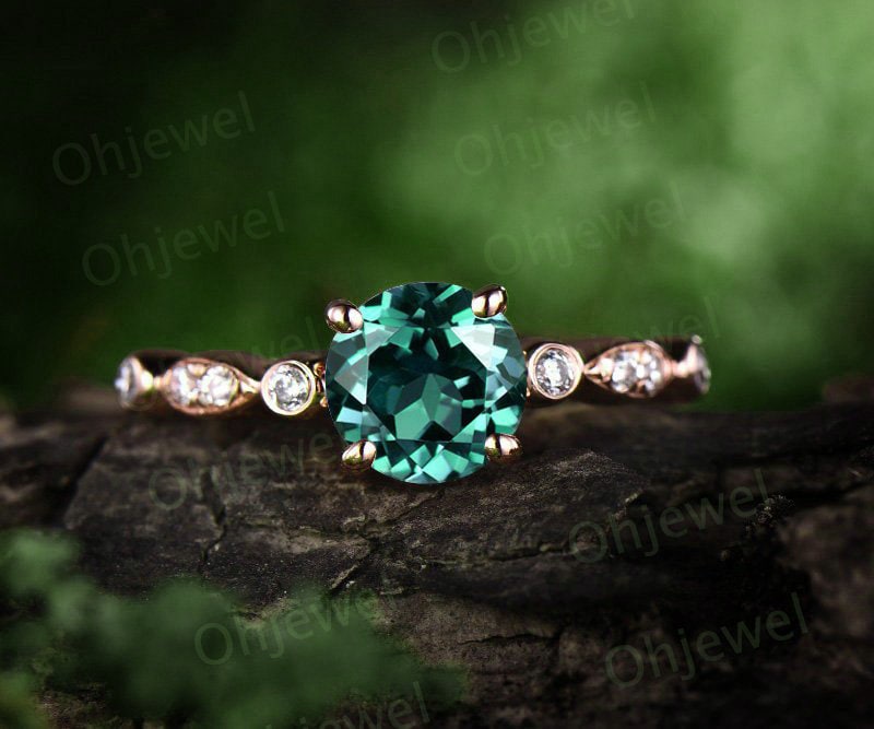 1Ct Smaragd Verlobungsring Rosegold 14K/18K Smaragdring Gold Marquise Diamant Ring Ehering Band Mai Geburtsstein 1Ct Smaragd Verlobungsring Rosegold 14K/18K Smaragdring Gold Marquise Diamant Ring Ehering Band Mai Geburtsstein von Ohjewel