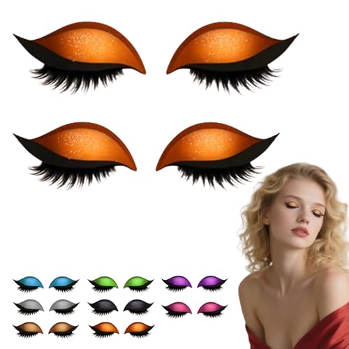 Lazy Eye Shadow Eyelash Patch,2-in-1 Wiederverwendbare Augen Make-up Aufkleber,Eyeshadow Eyelashes Makeup Stickers,lazy Eye Shadow Wimpernpflaster,Natural Curl, Waterproof, Long-Lasting-D-2pcs Lazy Eye Shadow Eyelash Patch,2-in-1 Wiederverwendbare Augen Make-up Aufkleber,Eyeshadow Eyelashes Makeup Stickers,lazy Eye Shadow Wimpernpflaster,Natural Curl, Waterproof, Long-Lasting-D-2pcs von Ohphnt
