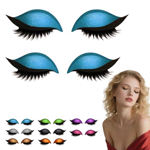 Lazy Eye Shadow Eyelash Patch,2-in-1 Wiederverwendbare Augen Make-up Aufkleber,Eyeshadow Eyelashes Makeup Stickers,lazy Eye Shadow Wimpernpflaster,Natural Curl, Waterproof, Long-Lasting-E-2pcs Lazy Eye Shadow Eyelash Patch,2-in-1 Wiederverwendbare Augen Make-up Aufkleber,Eyeshadow Eyelashes Makeup Stickers,lazy Eye Shadow Wimpernpflaster,Natural Curl, Waterproof, Long-Lasting-E-2pcs von Ohphnt