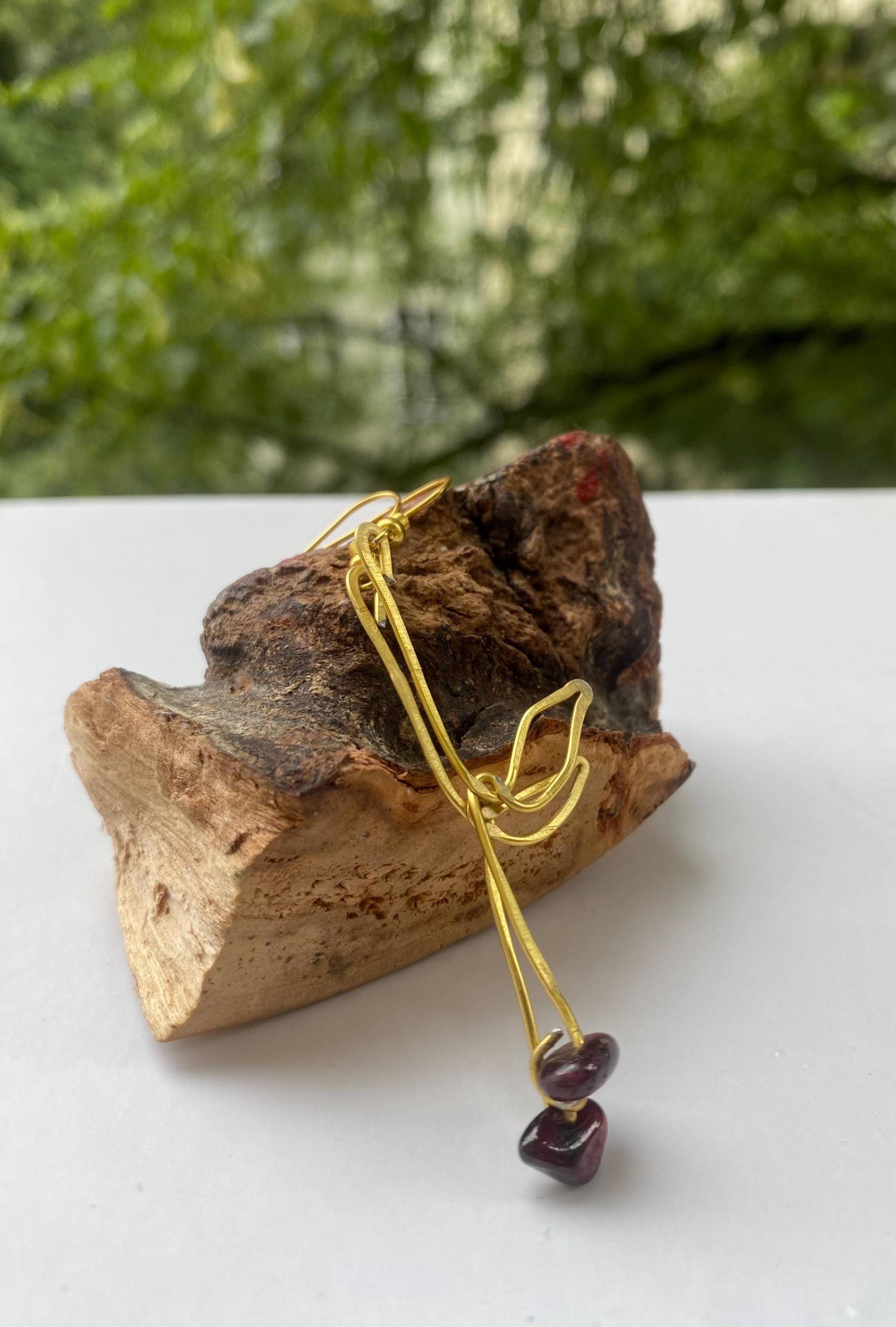 Hängeohrring Granat Hängeohrring Granat von Ohrglanz