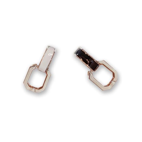 TWO SIDES BLACK & WHITE DAMEN-HOOP-OHRRINGE – 2-IN-1 SCHWARZ/WEIß, 4 EINZELTEILE, 925 STERLING-SILBER-STECKER, HYPOALLERGEN & NICKELFREI von Ohrlala